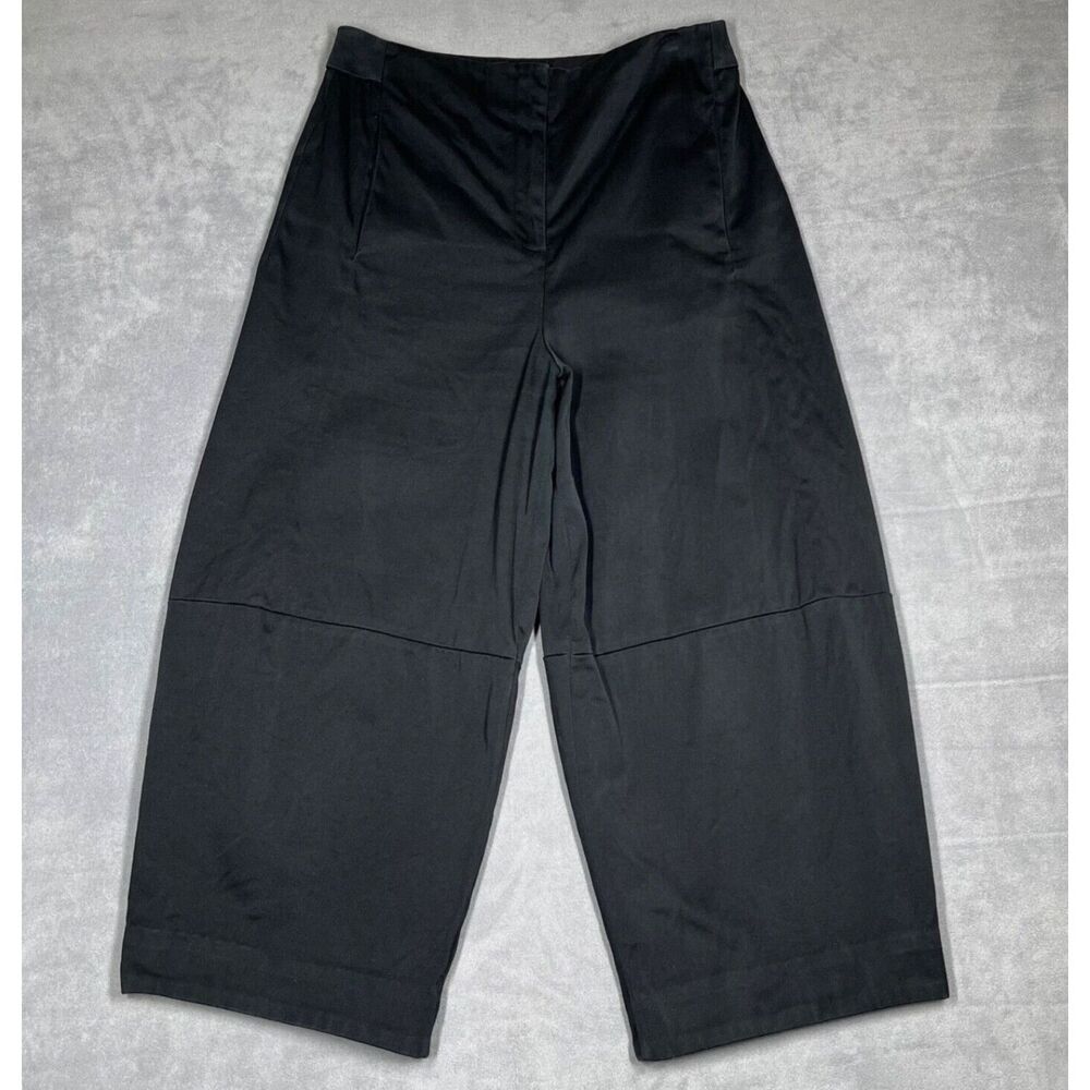COS Black Wide-Leg Cropped Pants